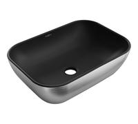 Mexen Rita lavabo sur plan 45 x 32 cm, noir mat/motif lignes argenté - 21084573 21903 5907709156661