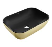 Mexen Rita lavabo sur plan 45 x 32 cm, noir mat/or - 21084576 21906 5907709156647