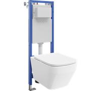 Mexen Riva ensemble encastré WC, cadre étroit d'angle Tex W avec cuvette WC Tornado et abattant à fermeture lente, blanc 101635 5907931049540