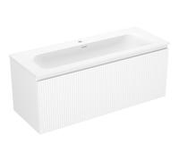 Mexen Rivel meuble de salle de bains 120 cm avec lavabo Vela, 1 tiroir, rainuré, blanc mat - 91A20-12047-1-BF01-W23M01 84521 5905315502223