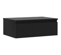 Mexen Rivel meuble de salle de bains sous-vasque 70 cm avec plateau, 1 tiroir, rainuré, noir mat - 91A20-07023-1-BFC71 80964 5905315474490