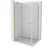Mexen Roma cabine de douche pivotante 110 x 90 cm, transparente, dorée - 854-110-090-50-00 3698 5907709131279
