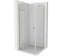 Mexen Roma cabine de douche pivotante 70 x 70 cm, transparente, dorée - 854-070-070-50-00 3680 5907709131095