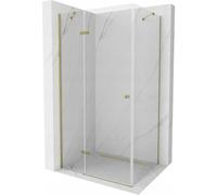Mexen Roma cabine de douche pivotante 70 x 90 cm, transparente, dorée - 854-070-090-50-00 3682 5907709131118