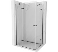 Mexen Roma Double cabine de douche pivotante 90 x 80 cm, transparente, noire - 854-090-080-70-00-02 13278 5907709165021