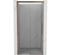 Mexen Rox 120 cm porte coulissante douche, transparent, or rose, verre 8 mm