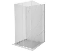 Mexen Rox-3S L cabine de douche 3-parois coulissante 120 x 120 cm, transparent, blanc - 8C2L-120-120-20-00-3S 86938 5905315756190