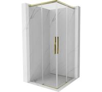 Mexen Rox Cabine de douche coulissante Duo 120 x 120 cm, transparente, or - 8C2D-120-120-50-00 85305 5905315749734