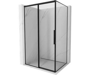 Mexen Rox cabine de douche coulissante gauche 145 x 110 cm, cadre noir, noir - 8C2-145-110-70-70-L 83359 5905315691057