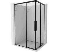 Mexen Rox Double cabine de douche coulissante 100 x 85 cm, cadre noir, noire - 8C2D-100-085-70-70 85500 5905315752444