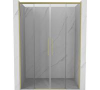 Mexen Rox Double porte de douche coulissante 140 cm, transparent, or brossé - 8C2-140-002-55-00 85288 5905315748034
