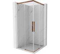 Mexen Rox Douche à double cabine coulissante 100 x 100 cm, transparent, or rose - 8C2D-100-100-60-00 85524 5905315750402