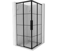 Mexen Rox Duo cabine de douche coulissante 75 x 75 cm, grille noire, noir - 8C2D-075-075-70-77 85520 5905315752628