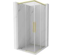 Mexen Rox Duo cabine de douche coulissante 90 x 90 cm, transparent, or brossé - 8C2D-090-090-55-00 85354 5905315749956