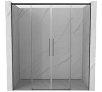 Mexen Rox Duo portes de douche coulissantes 200 cm, transparentes, gris pistolet brossé - 8C2-200-002-66-00 85331 5905315748300