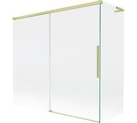 Mexen Rox L paroi de baignoire à double panneau coulissant 170 + 70 x 150 cm, transparent, doré brossé - 8C9L-170-070-55-00 84801 5905315711885