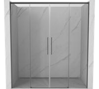 Mexen Rox porte coulissante 200 cm transparent Gun Metal, profilé aluminium 8...