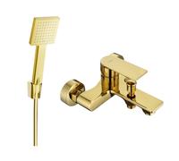 Mexen Royo R45 robinet de baignoire avec ensemble de douche, or - 7223R45-50 3355 5907709198203