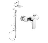 Mexen Royo Sven ensemble de douche apparent avec douchette et mitigeur chromé - 72240262-00 6075 5907709181595