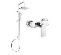 Mexen Royo Tord ensemble de douche extérieur avec douche de tête et robinet de douche, chrome - 72240200-00 6072 5907709181564