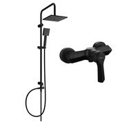 Mexen Sabre Tord ensemble de douche en saillie avec pomme de douche et robinet de douche, noir - 72140200-70 6068 5907709181526