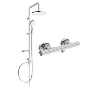 Mexen Slim Erik ensemble de douche en saillie avec pomme de douche et robinet de douche thermostatique, chrome - 77105205-00 5961 5907709180451