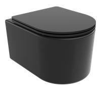 Mexen Sofia cuvette wc Rimless avec abattant slim à descente progressive, duroplast, noir mat - 30541085 4359 5907709128996