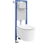 Mexen Sofia ensemble encastré WC cadre étroit, d'angle Tex W avec cuvette WC et abattant à descente progressive, blanc 101513 5907931046822