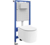 Mexen Sofia ensemble encastré WC cadre pneumatique Tex Air Slim avec cuvette WC et abattant à descente lente, blanc 101512 5907931046815