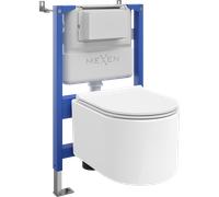 Mexen Sofia ensemble encastré WC cadre pneumatique Tex Air XS-F avec cuvette WC et abattant à descente lente, blanc 101544 5907931047096