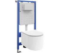Mexen Sofia ensemble WC encastré cadre pneumatique Tex Air Slim avec cuvette WC et abattant à descente progressive, blanc 101540 5907931047058