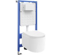 Mexen Sofia ensemble WC encastré châssis pneumatique Tex Air Slim avec cuvette WC Tornado et abattant à descente ralentie, 101557 5907931047218