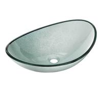 Mexen Sonia lavabo à poser en verre 54 x 37 cm, argenté - 24145411 16230 5907709159259