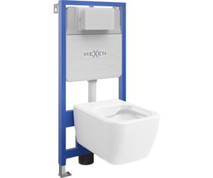 Mexen Stella ensemble encastré WC bâti-support Fenix Slim avec cuvette WC, blanc brillant - 6103368XX00 13001 5907709163492