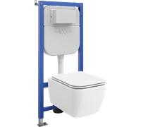 Mexen Stella ensemble WC encastré cadre pneumatique Tex Air E avec cuvette WC et abattant à fermeture douce, blanc 101594 5907931049168