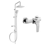Mexen Sven ensemble de douche apparente avec pomme de douche et mitigeur Caro, chrome - 746640262-00 6127 5907709182141