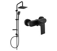Mexen Sven ensemble de douche en applique avec douche de tête et mitigeur de douche Royo, noir - 72240262-70 6079 5907709181632