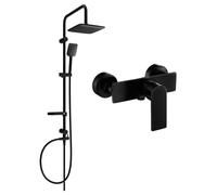 Mexen Sven ensemble de douche en surface avec pommeau de douche et robinet de douche Alfa, noir - 745740262-70 6111 5907709181946