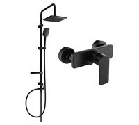 Mexen Sven ensemble de douche extérieur avec pomme de douche et robinet de douche Cetus, noir - 744340262-70 6103 5907709181861