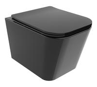 Mexen Teo cuvette WC Rimless avec abattant à fermeture douce slim, duroplast, noir brillant - 30854070 4408 5903163382646