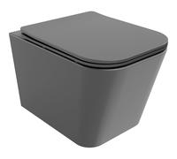 Mexen Teo cuvette WC sans bride avec abattant à descente amortie slim, duroplast, gris foncé mat - 30854071 5222 5907709175617