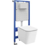 Mexen Teo ensemble encastré WC cadre Tex Slim avec cuvette WC et abattant à descente progressive, blanc - 610030850600 101598 5907931049205