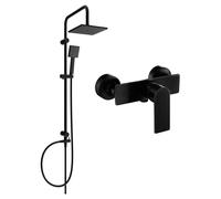 Mexen Tord ensemble de douche en saillie avec pomme de douche et robinet de douche Alfa, noir - 745740200-70 6108 5907709181915
