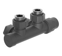 Mexen Uni-Term robinet de radiateur angulaire, Duplex, DN50, anthracite - W907-000-66 27291 5905315053855