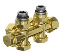 Mexen Uni-Term valve de radiateur angulaire/droit, Duplex, DN50, doré - W908-000-50 29132 5905315053893