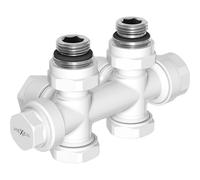 Mexen Uni-Term vanne de radiateur coudée/droite, Duplex, DN50, blanche - W908-000-20 29131 5905315053886