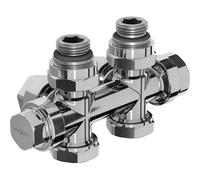 Mexen Uni-Term vanne de radiateur d'angle/droite, Duplex, DN50, chromée - W908-000-01 27356 5905315053879