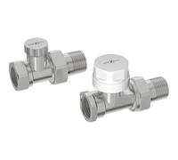 Mexen Uni-Term vannes de radiateur droites, nickel - W914-012-01 33031 5905315054623