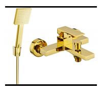 Mexen Uno R45 robinet de baignoire avec ensemble douche, or - 7143R45-50 5787 5907709188938