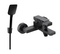 Mexen Uno R62 batterie de bain avec ensemble de douche, noir - 7143R62-70 5785 5907709188914